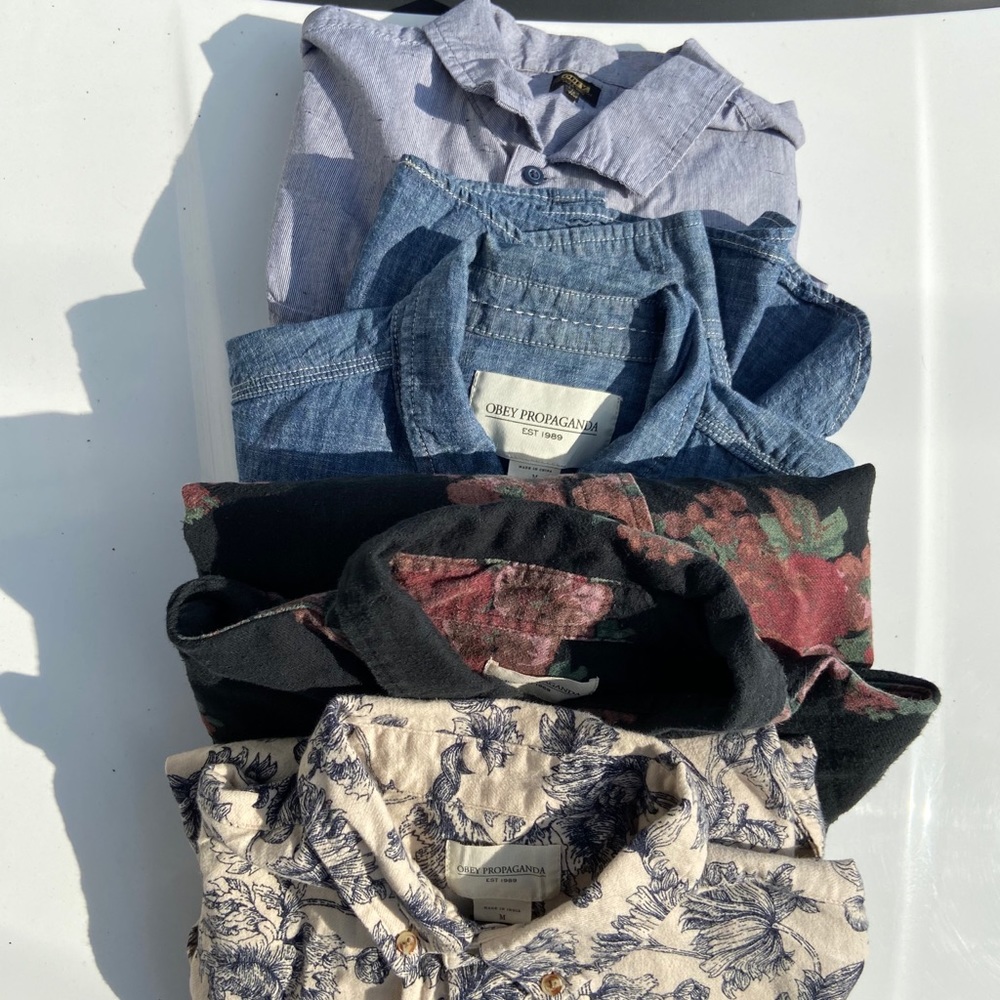 Various Men’s Obey Button Up Shirts